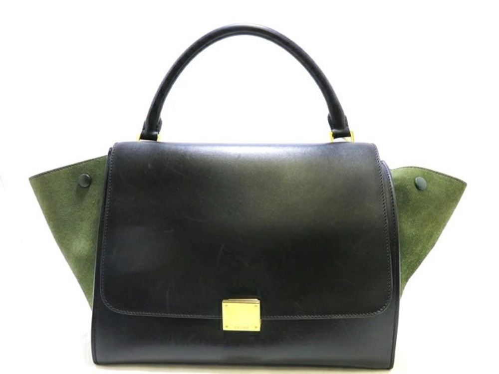 Celine Trapeze Handbag Calf Suede